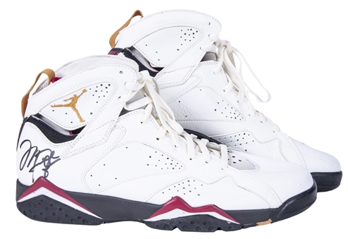 1992 Michael Jordan Game Used & Signed Air Jordan VII Sneakers (MEARS & JSA) 